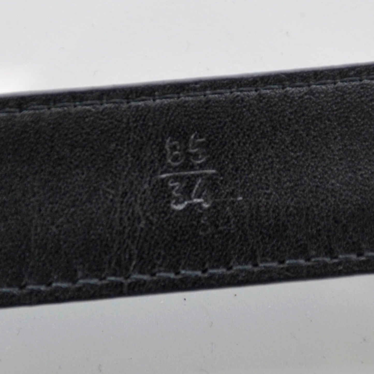 Leather Logo Belt 34 Black