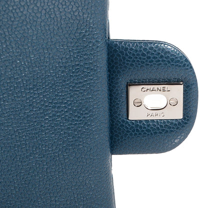 Chanel Iridescent Caviar Quilted Clutch With Chain Flap Blue 7 of 9