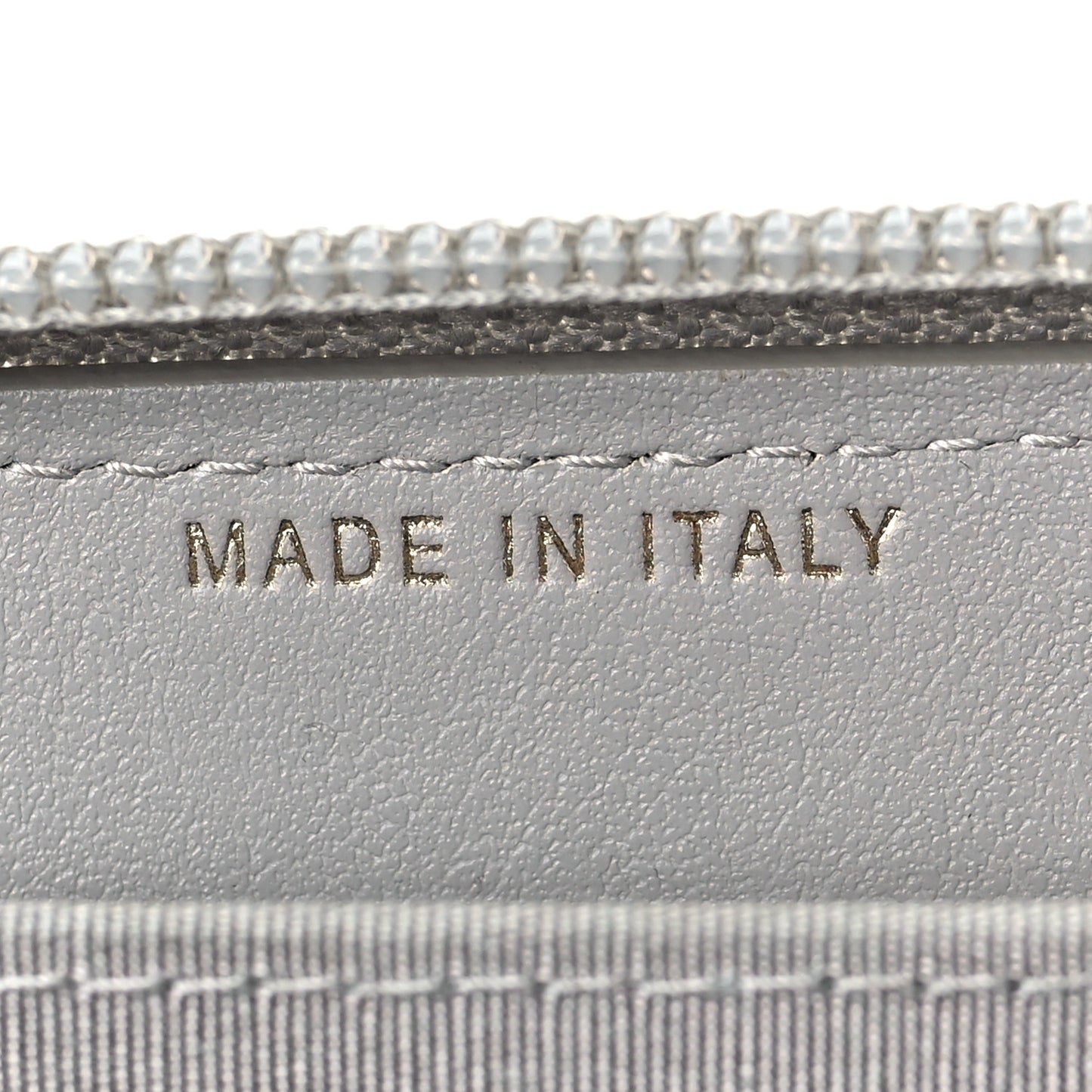 Caviar Quilted Boy Zip Around Coin Purse Wallet Grey