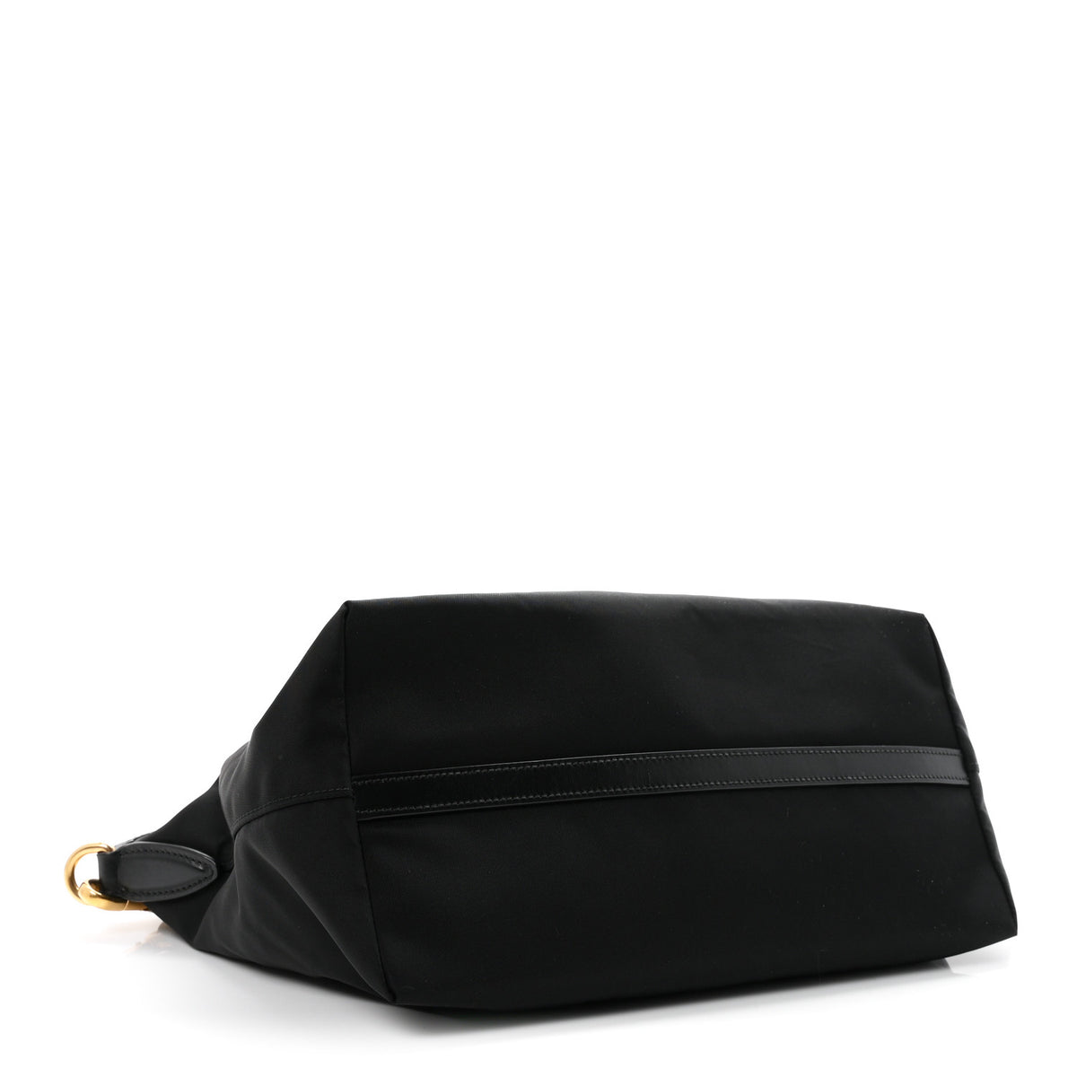 Tessuto Nylon Soft Calf Shopping Tote Black