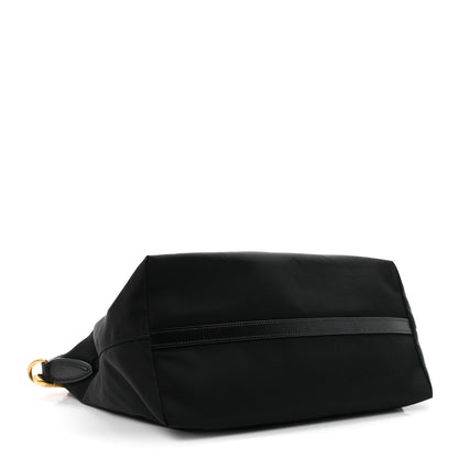 Prada Tessuto Nylon Soft Calf Shopping Tote Black 6 of 17