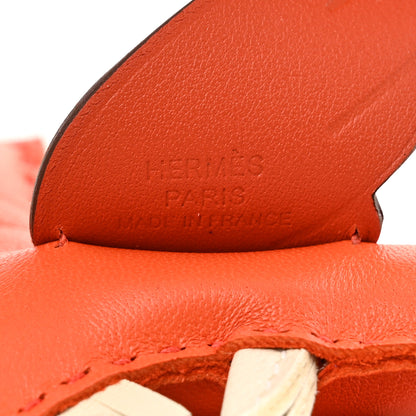 Hermes Milo Lambskin Grigri Rodeo Pegase Horse Bag Charm PM Orange Poppy Craie Terre Battue 3 of 6