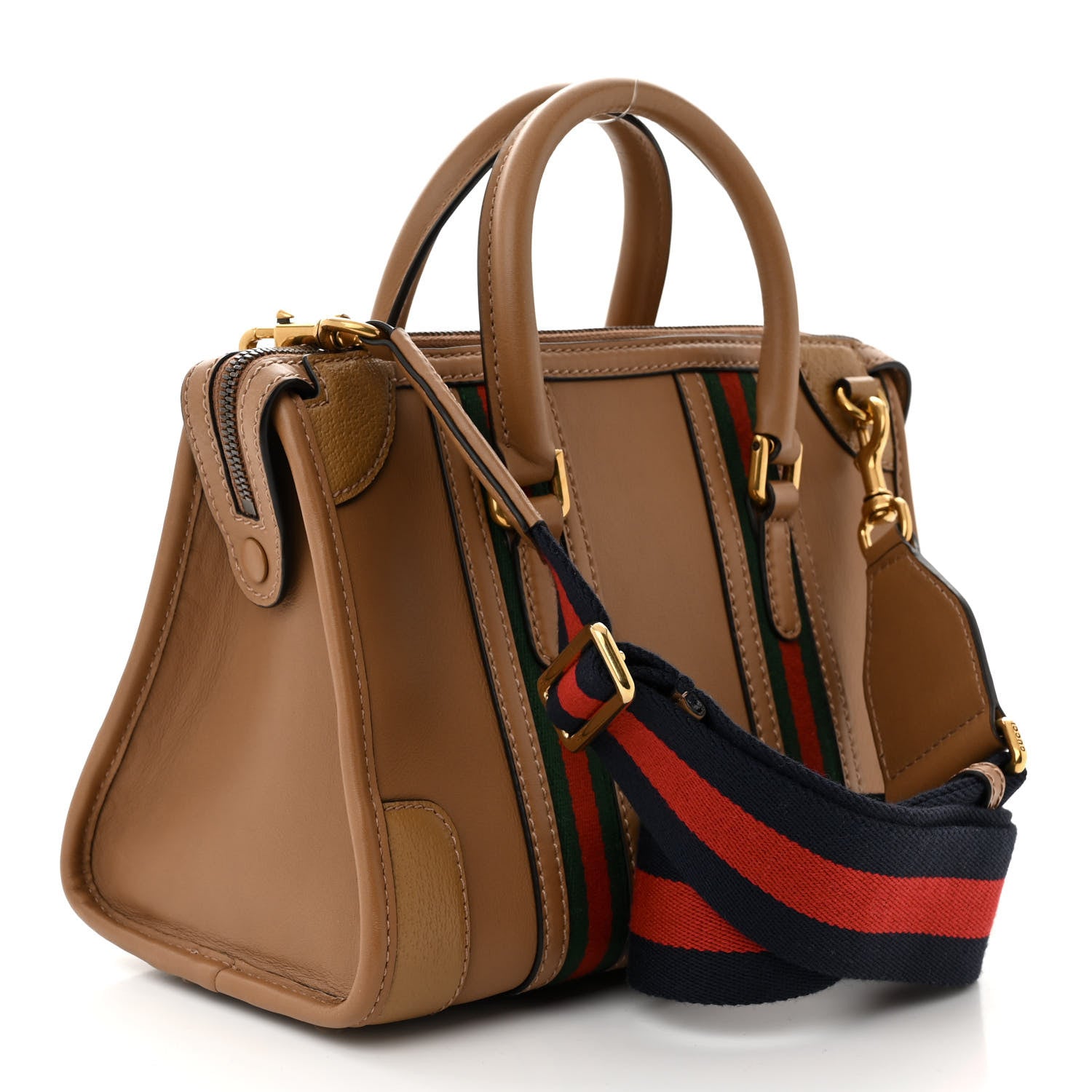 Gucci Koi Calfskin Small Bauletto Duffle Top Handle Bag Camel 3 of 12