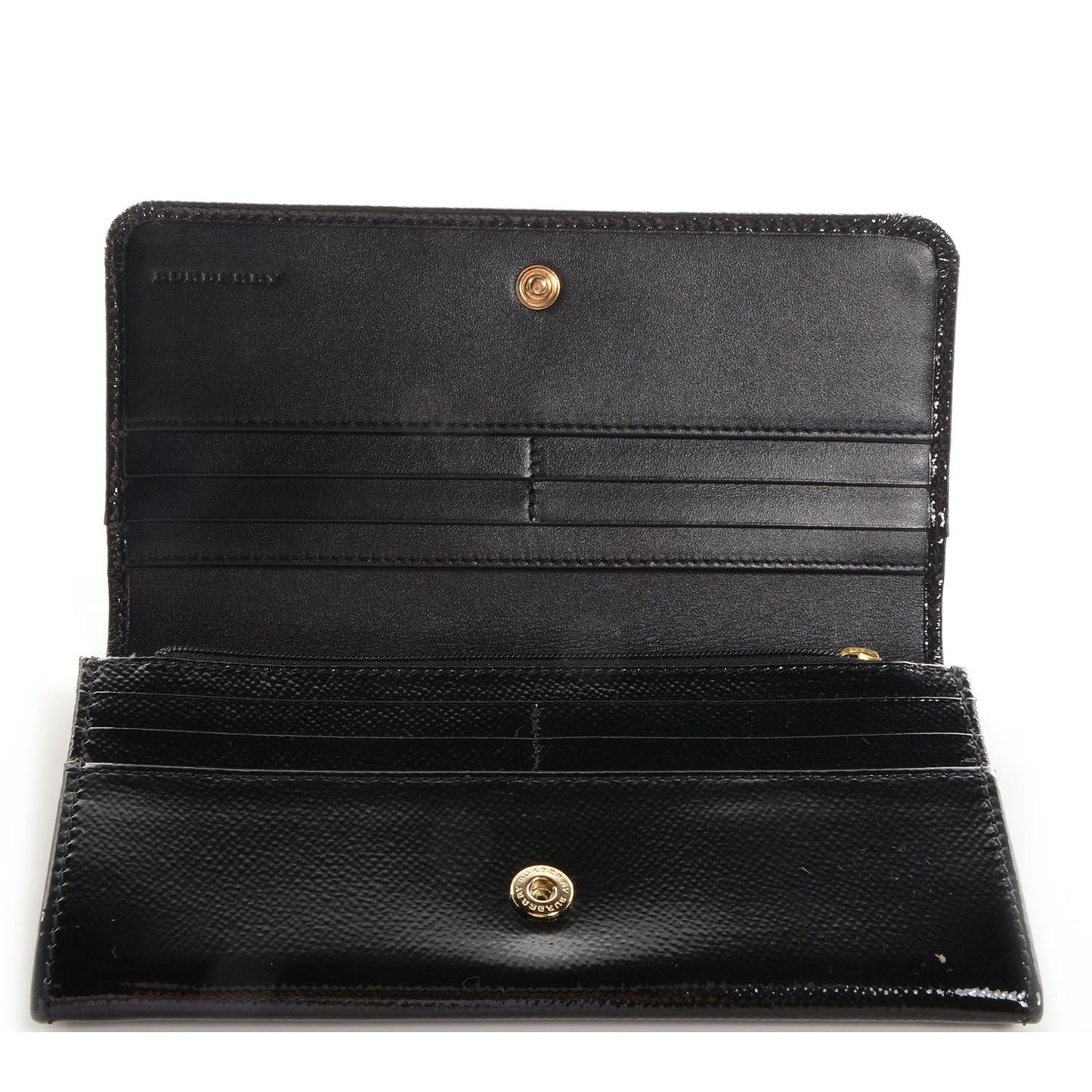 Patent London Continental Wallet Black