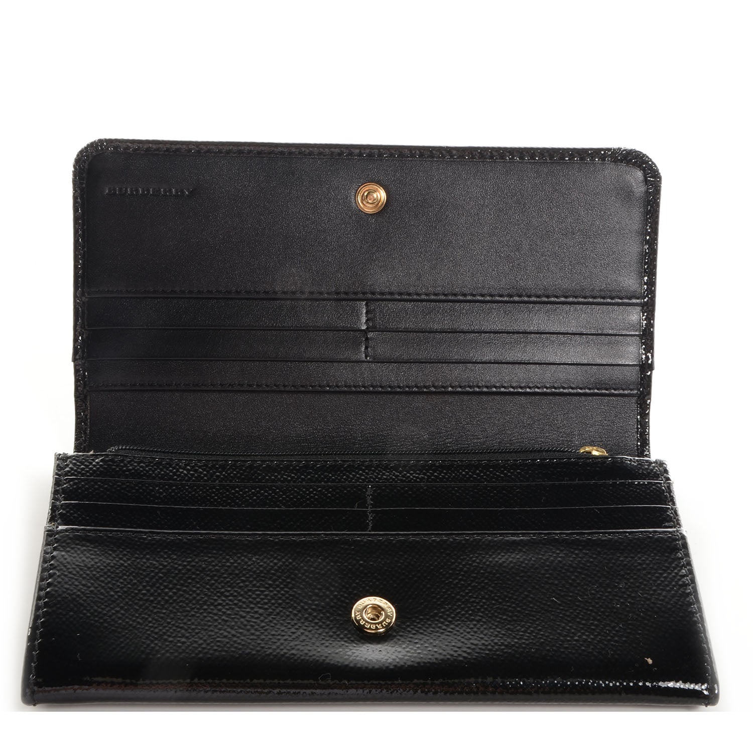 Burberry Patent London Continental Wallet Black 5 of 8