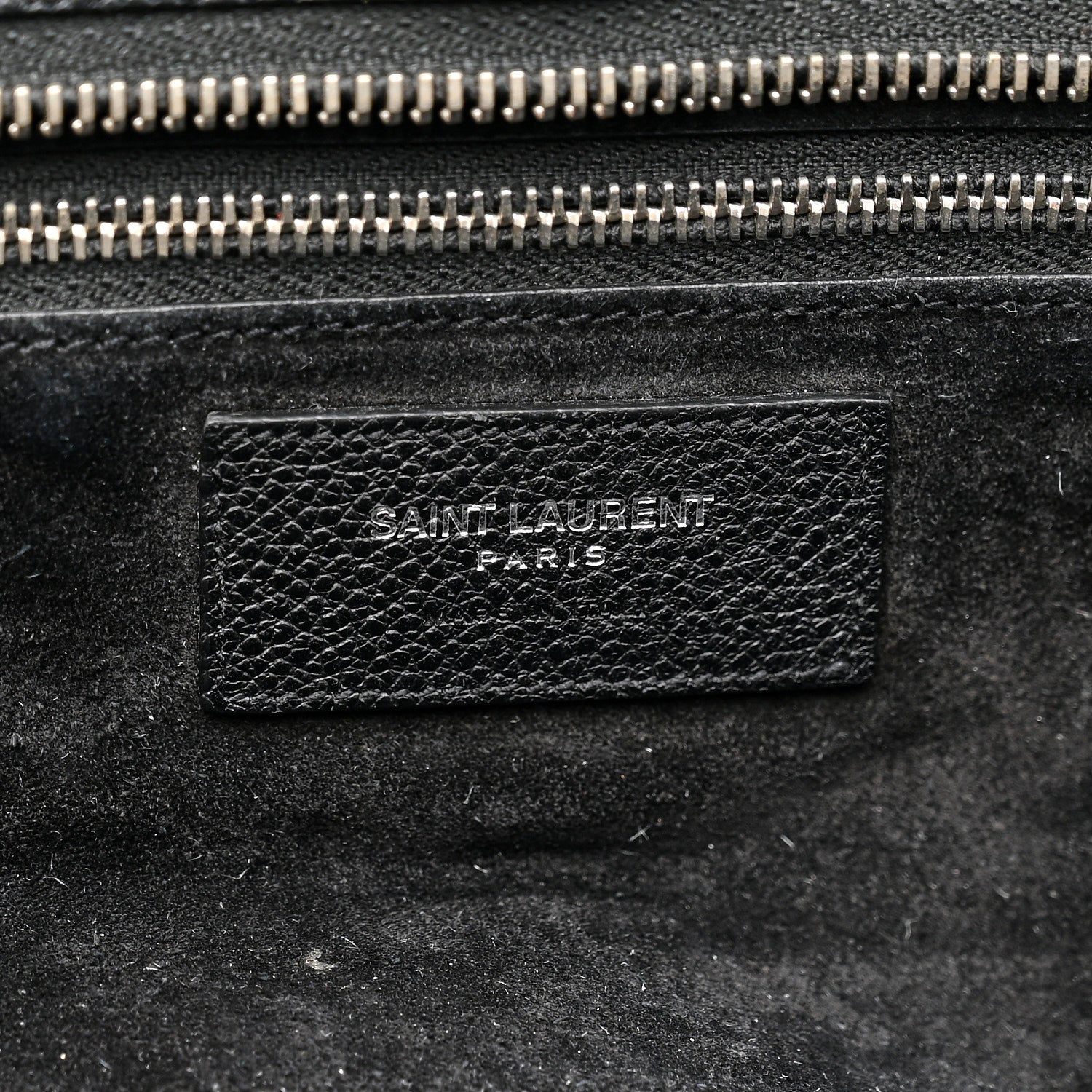 Saint Laurent Grained Calfskin Medium Cabas Rive Gauche Black 10 of 41