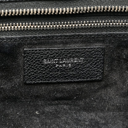 Saint Laurent Grained Calfskin Medium Cabas Rive Gauche Black 10 of 41