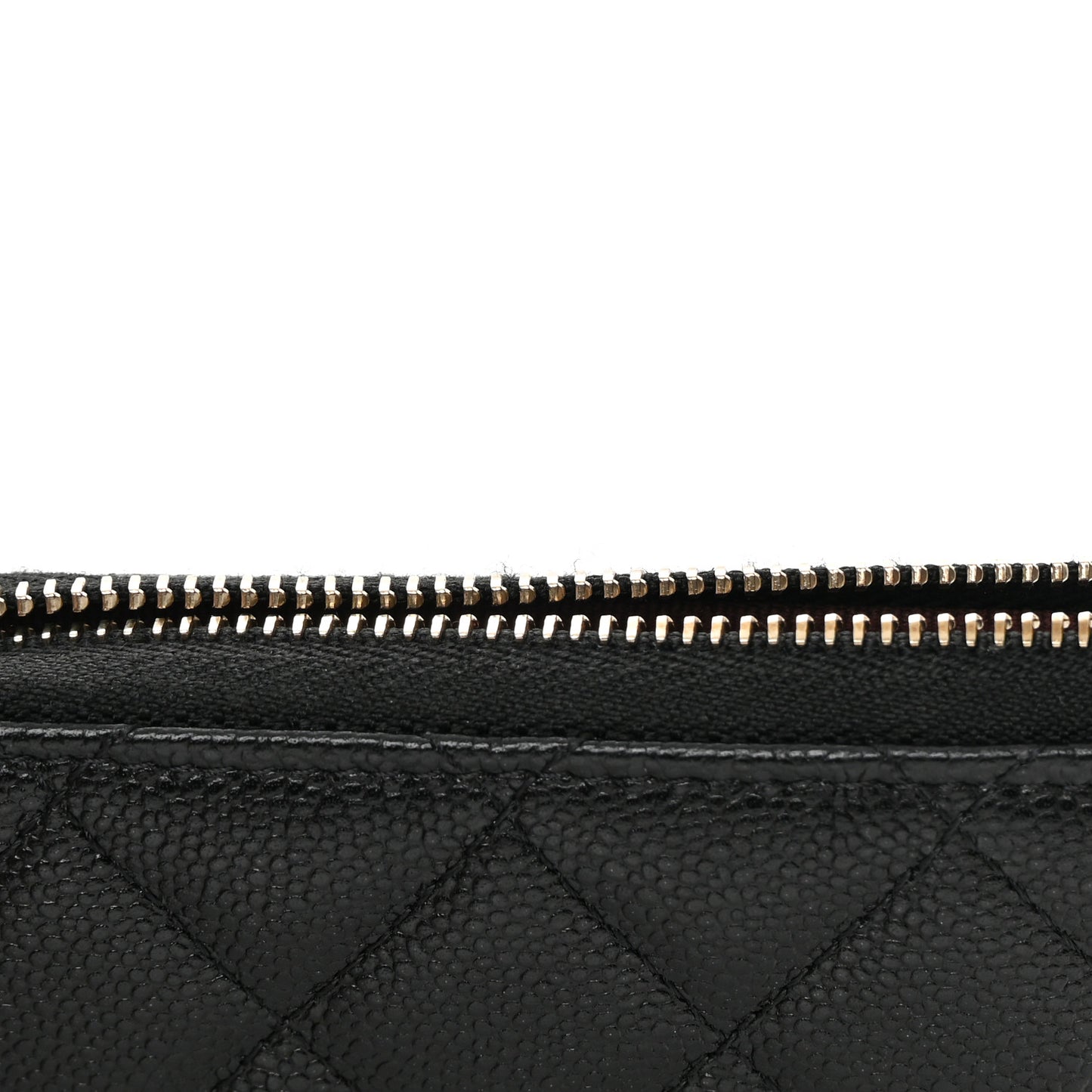 Caviar Quilted Zipped Key Holder Case Black