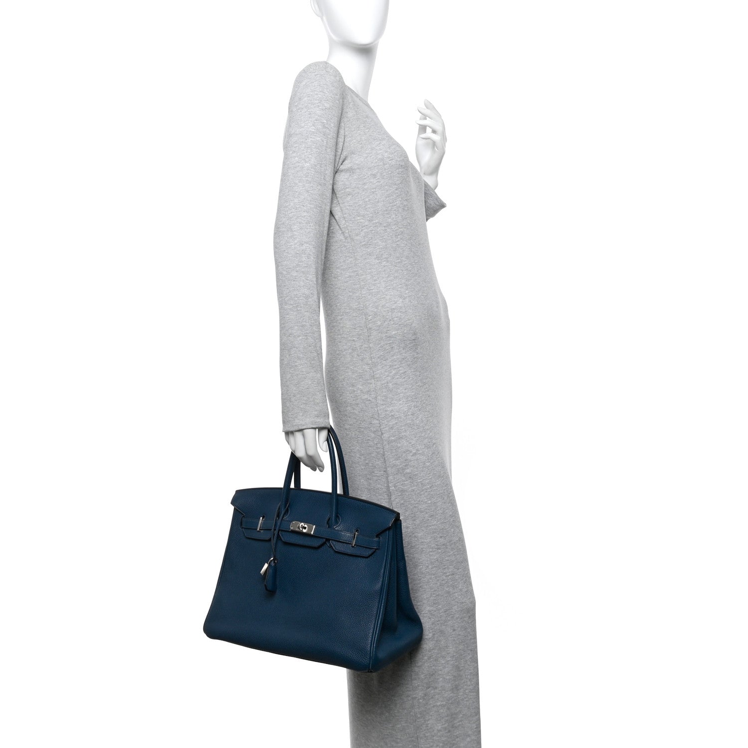 Hermes Togo BIRKIN 35 Bleu De Malte 2 of 12