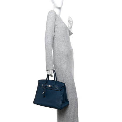 Hermes Togo BIRKIN 35 Bleu De Malte 2 of 12