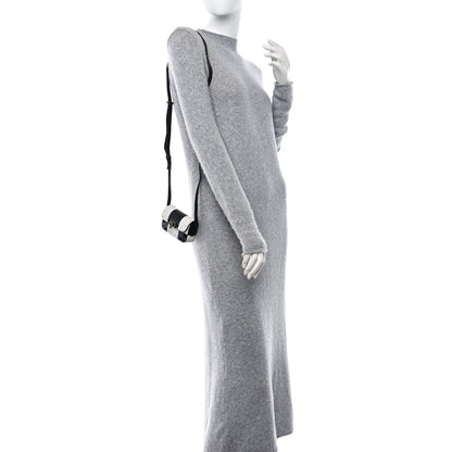 Valentino Garavani Vitello Chess Mini Rockstud Flip Lock Crossbody Bag Black White 2 of 8