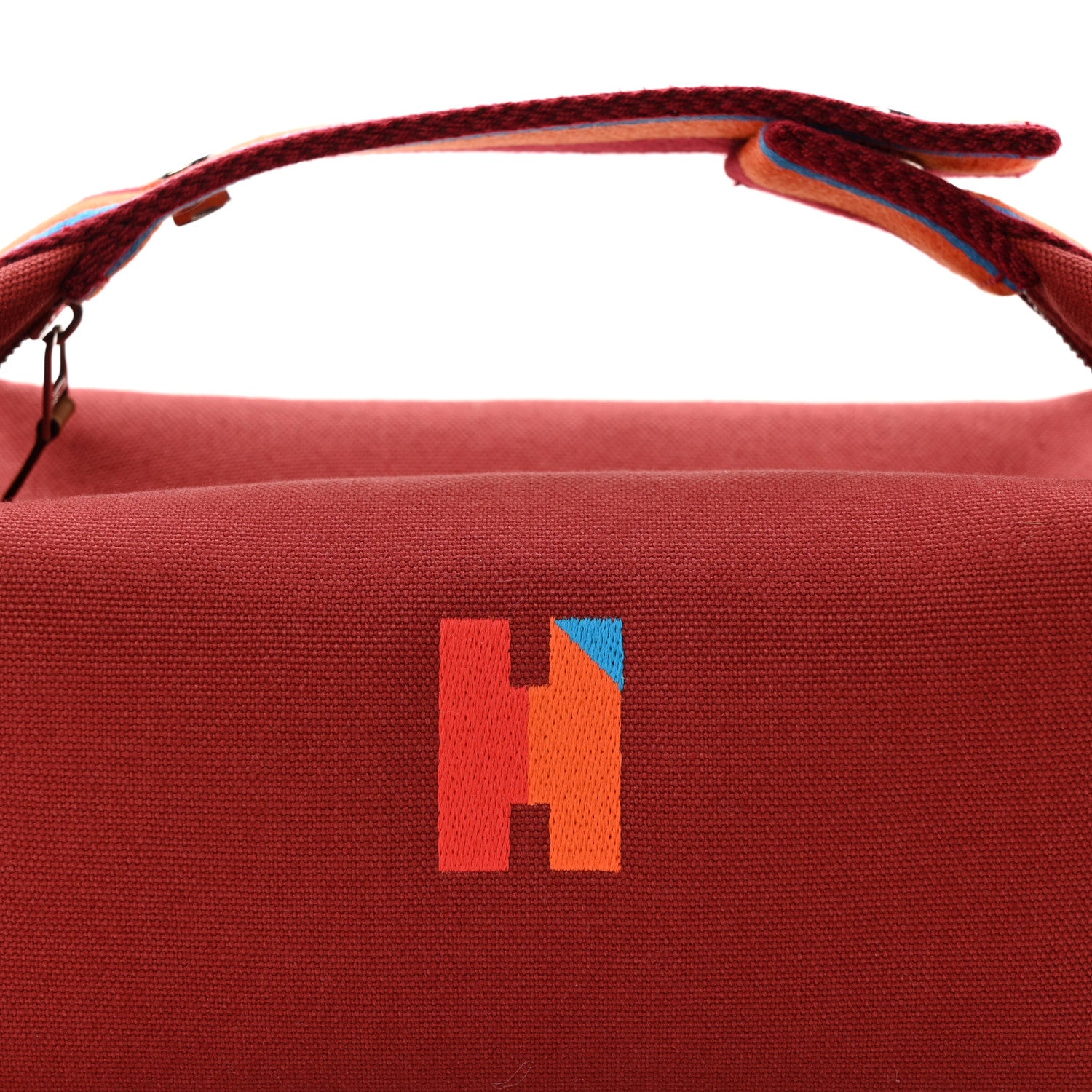 Hermes Cotton Canvas H Pavillon Small Bride-A-Brac Pouch Rouge H 7 of 8