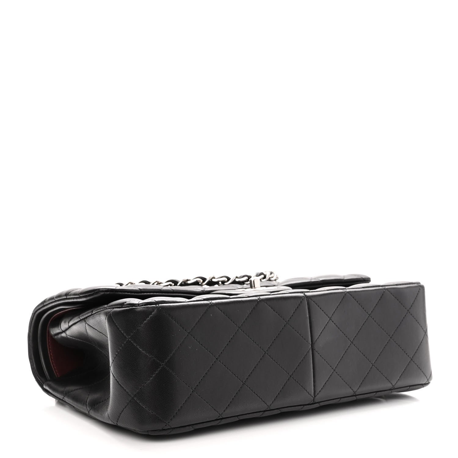 Chanel Lambskin Quilted Jumbo Double Flap Black 4 of 11