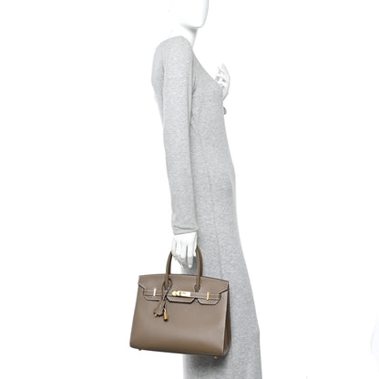 Hermes Epsom Birkin Sellier 30 Etoupe 2 of 10