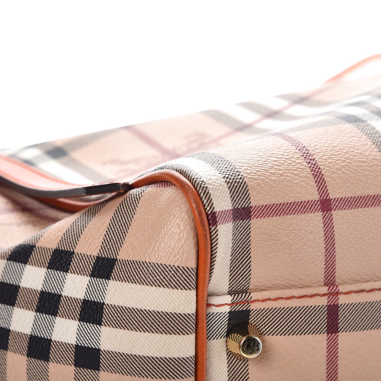 Burberry Haymarket Check Small Canterbury Tote Burnt Amber 10 of 13