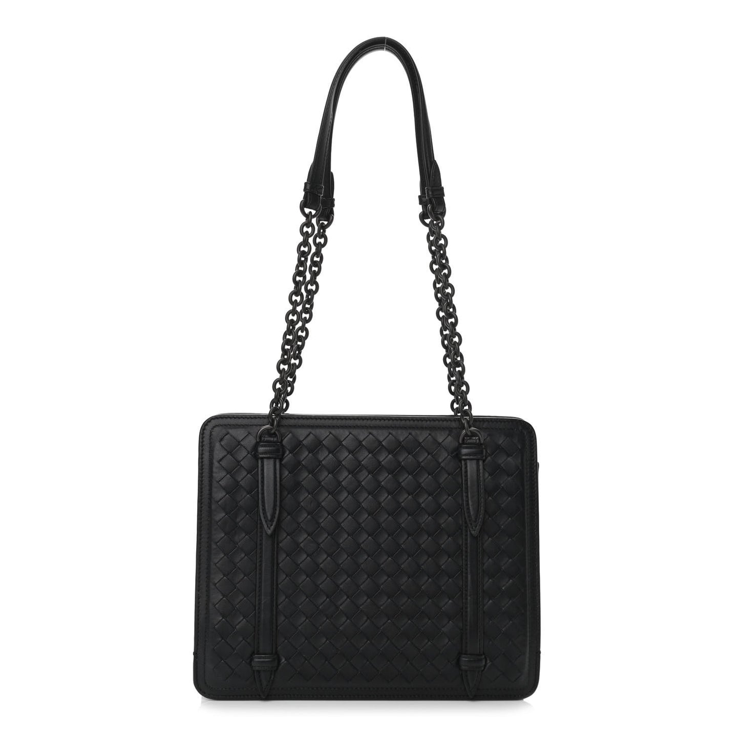 Nappa Intrecciato Shoulder Bag Black