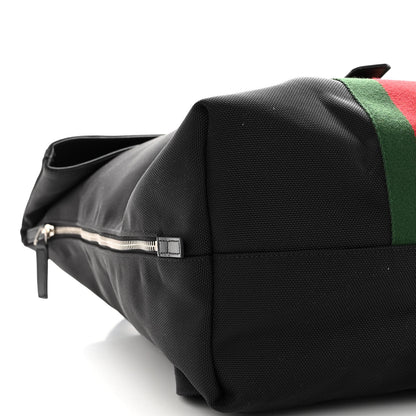 Gucci Techno Canvas Web Single Buckle Backpack Black 10 of 11
