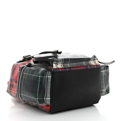 Burberry Laminated Tartan Patchwork Large Rucksack Backpack Military Red 4 of 11