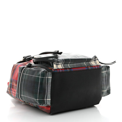 Burberry Laminated Tartan Patchwork Large Rucksack Backpack Military Red 4 of 11