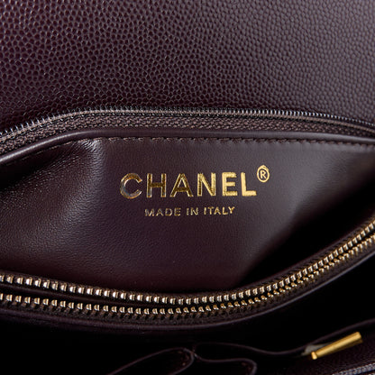 Chanel Caviar Quilted Small Coco Handle Flap Dark Brown 6 of 12