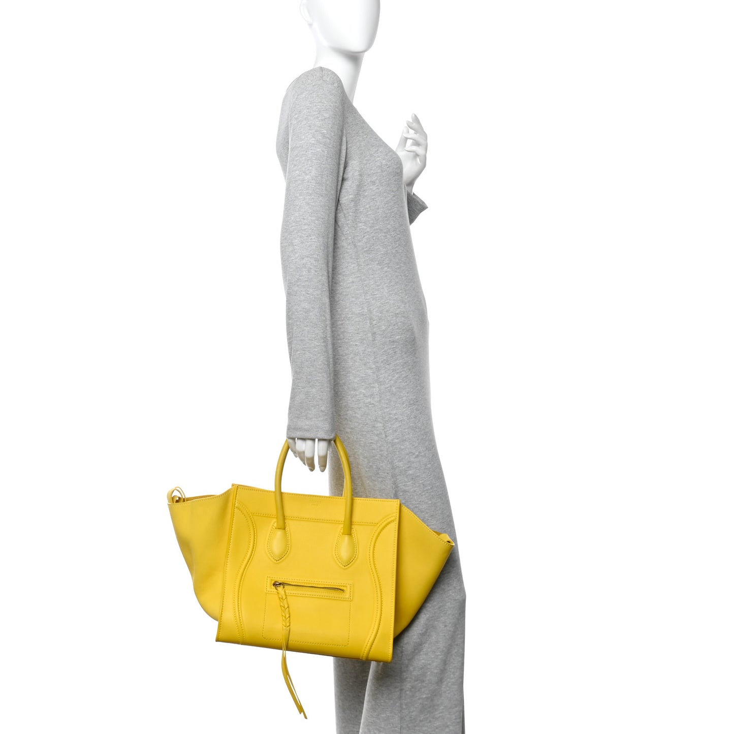 Supple Calfskin Medium Phantom Luggage Sun Yellow