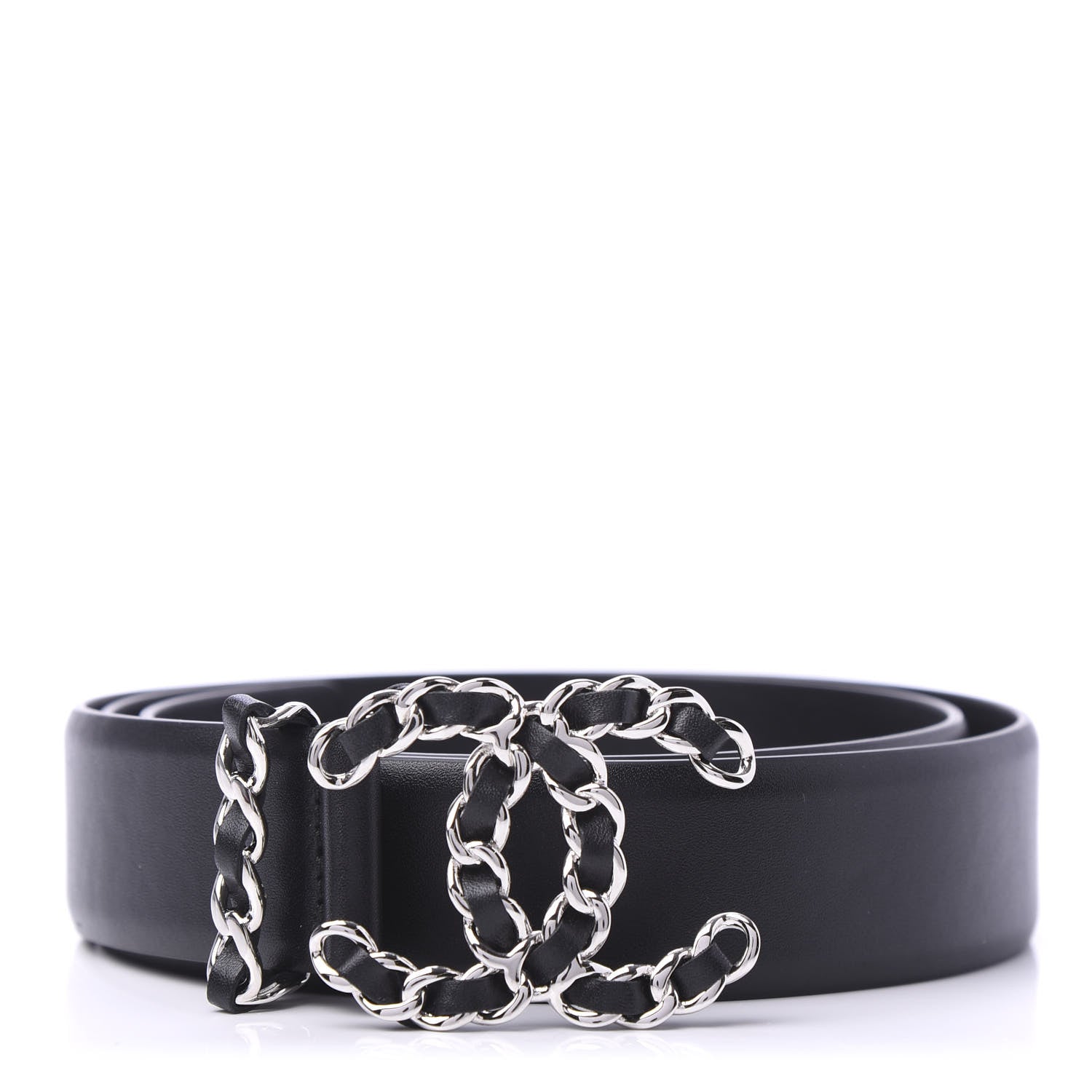 Chanel Calfskin CC Chain Belt 80 32 Black 1 of 6