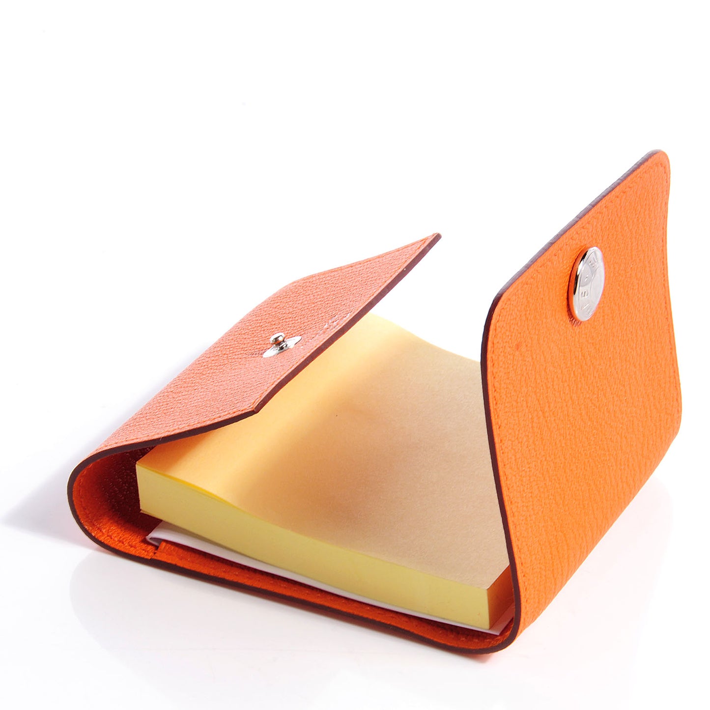 Chevre Post It Notepad Holder GM w Refill Orange