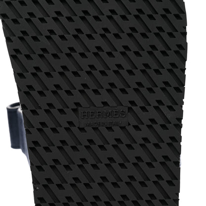 Hermes Suede Goatskin Womens Chypre Sandals 37 Bleu Celeste 6 of 8