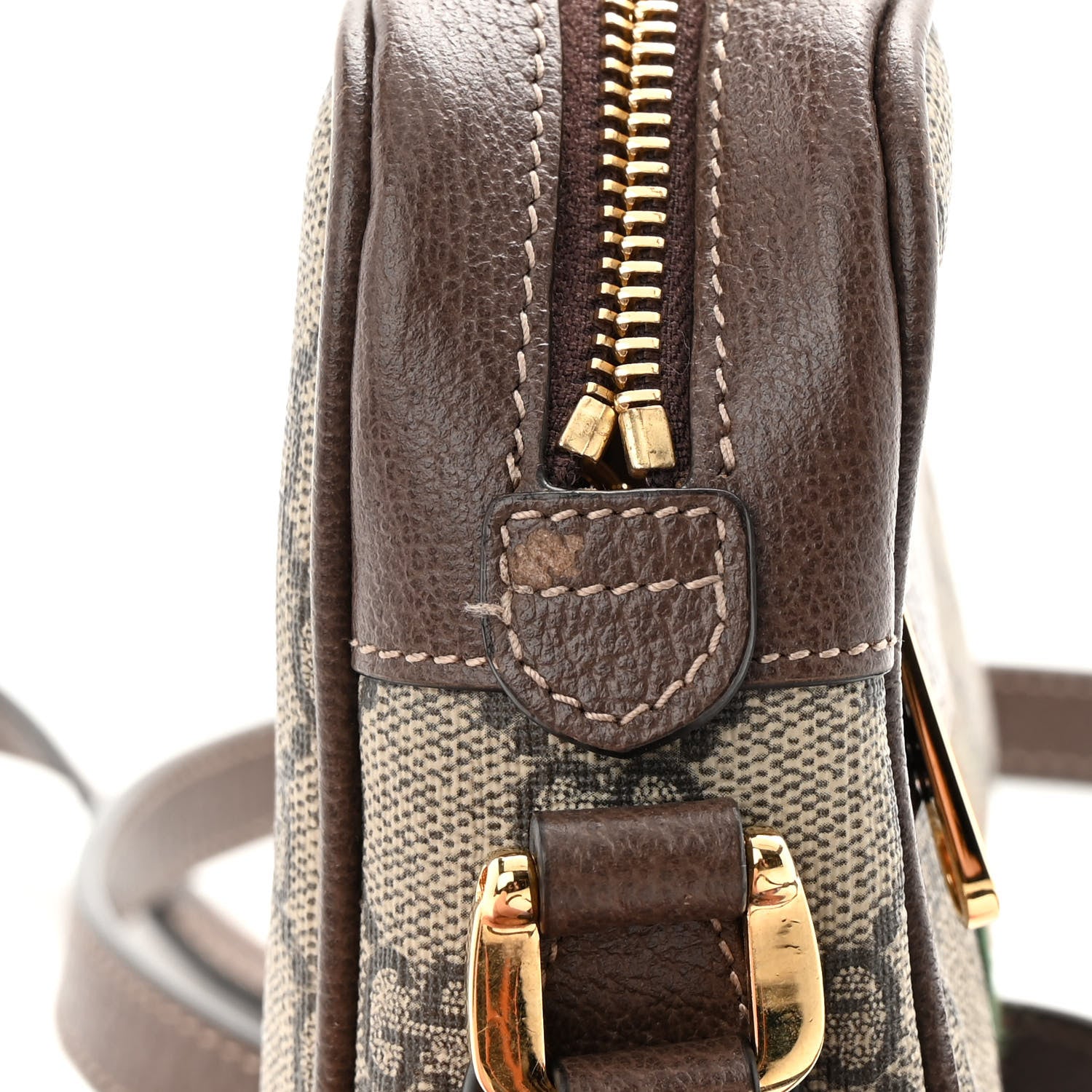 Gucci GG Supreme Monogram Web Mini Ophidia Shoulder Bag Brown 14 of 14