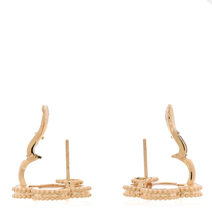 Van Cleef & Arpels 18K Yellow Gold Mother of Pearl Magic Alhambra Earrings 3 of 5