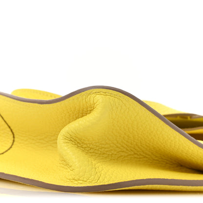 Hermes Taurillon Clemence Halzan 25 Lime 10 of 10