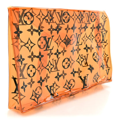 Louis Vuitton PVC Monogram Printed Envelope Pouch Orange 3 of 5