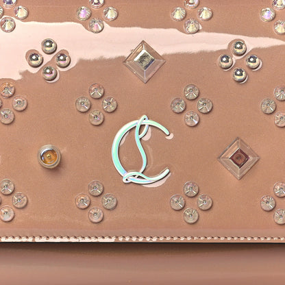 Christian Louboutin Patent Calfskin Spikes Paloma Clutch Nude White 7 of 9