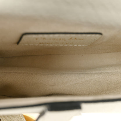 Christian Dior Grained Calfskin Mini Saddle Bag With Strap Latte 5 of 12