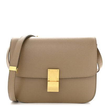 Celine Liege Calfskin Medium Classic Box Flap Bag Taupe 1 of 11