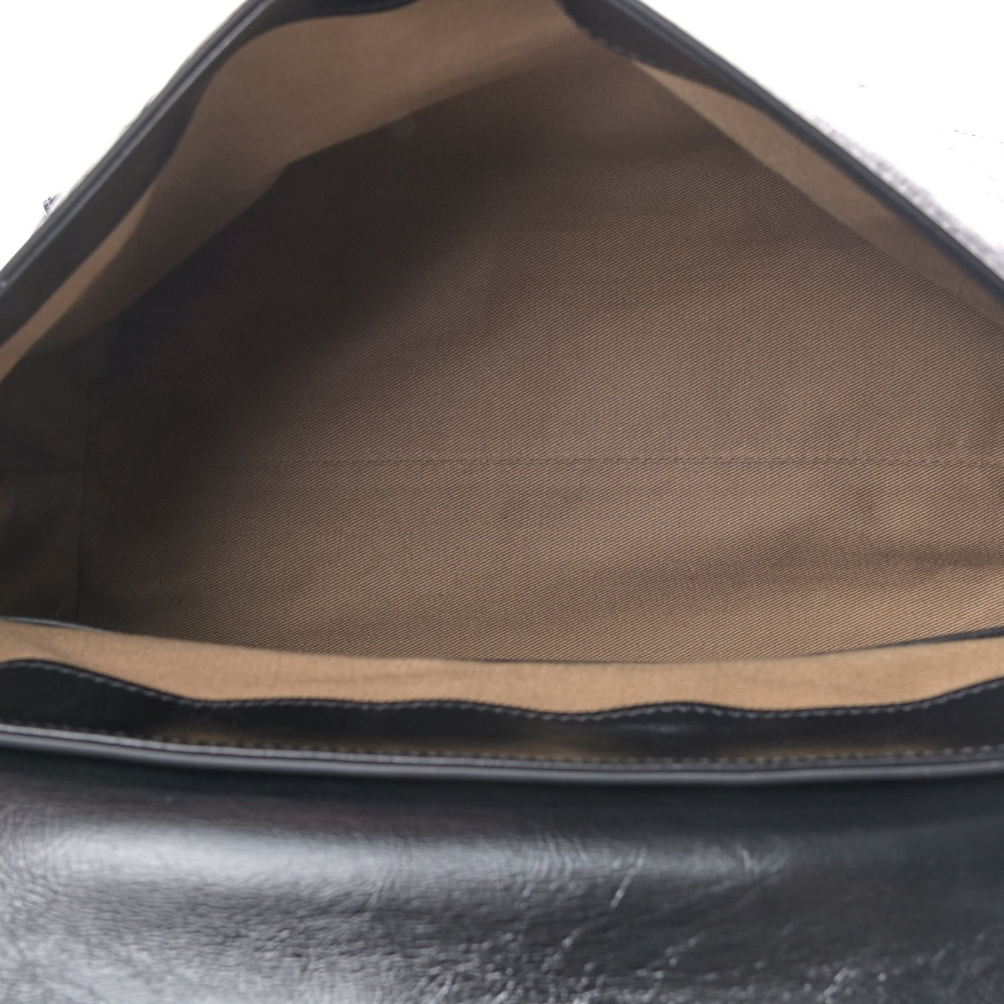 Creased Patent Calfskin Small ID Flap Black