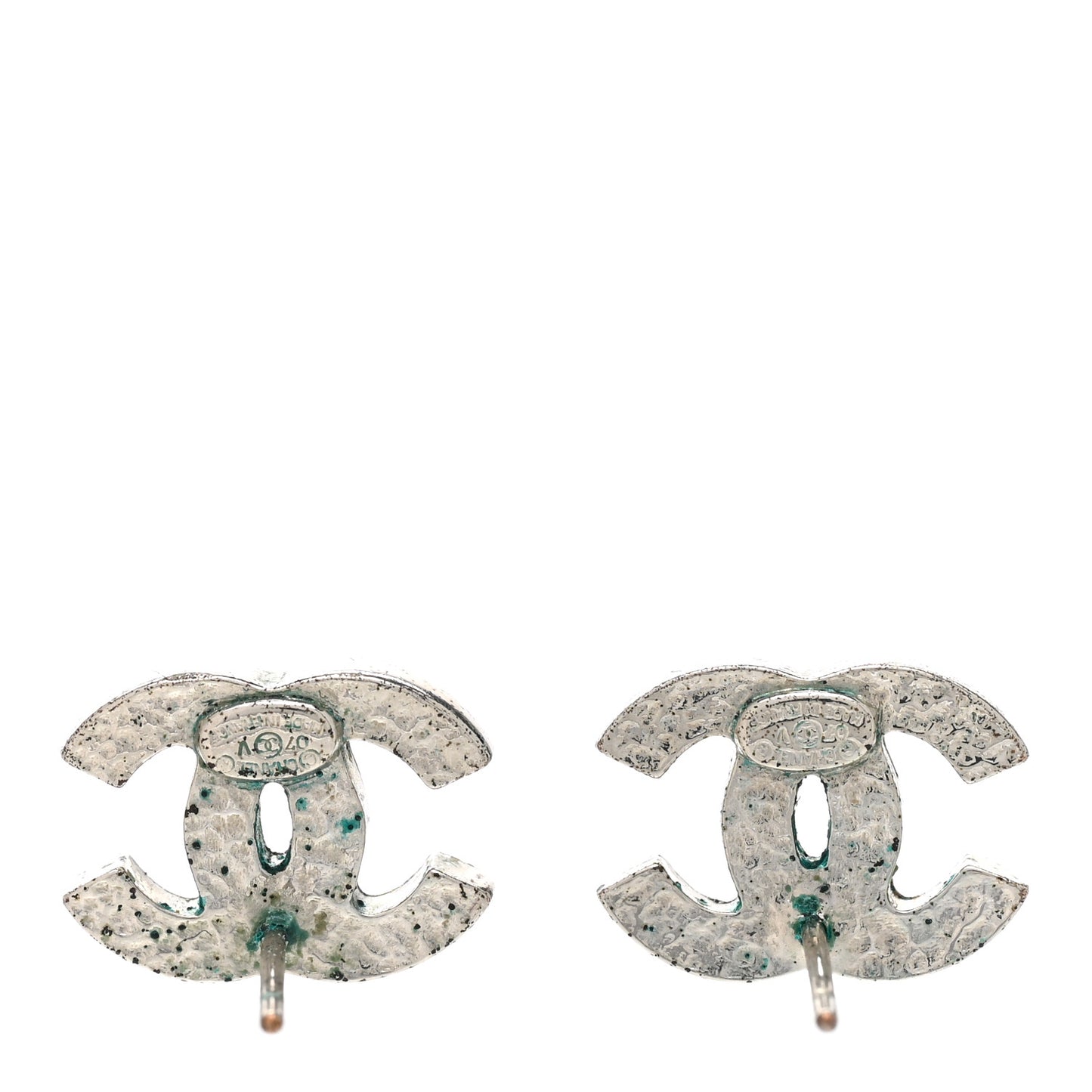 Crystal CC Earrings Silver