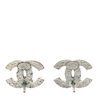Chanel Crystal CC Earrings Silver 6 of 6