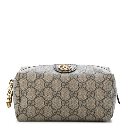 Gucci Soft GG Supreme Monogram Calfskin Medium Ophidia Cosmetic Case Beige Ebony New Acero 1 of 4