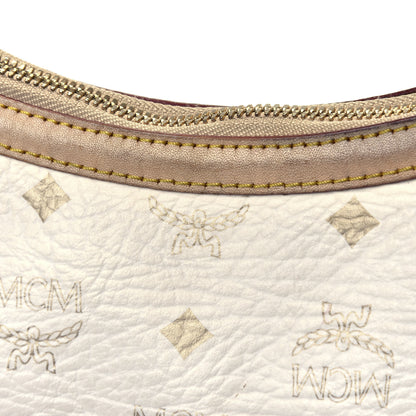 MCM Visetos Striped Hobo White 7 of 12