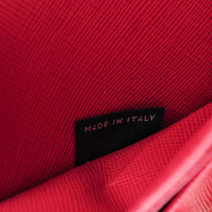 Prada Saffiano Metal Oro Chain Wallet Peonia 8 of 8