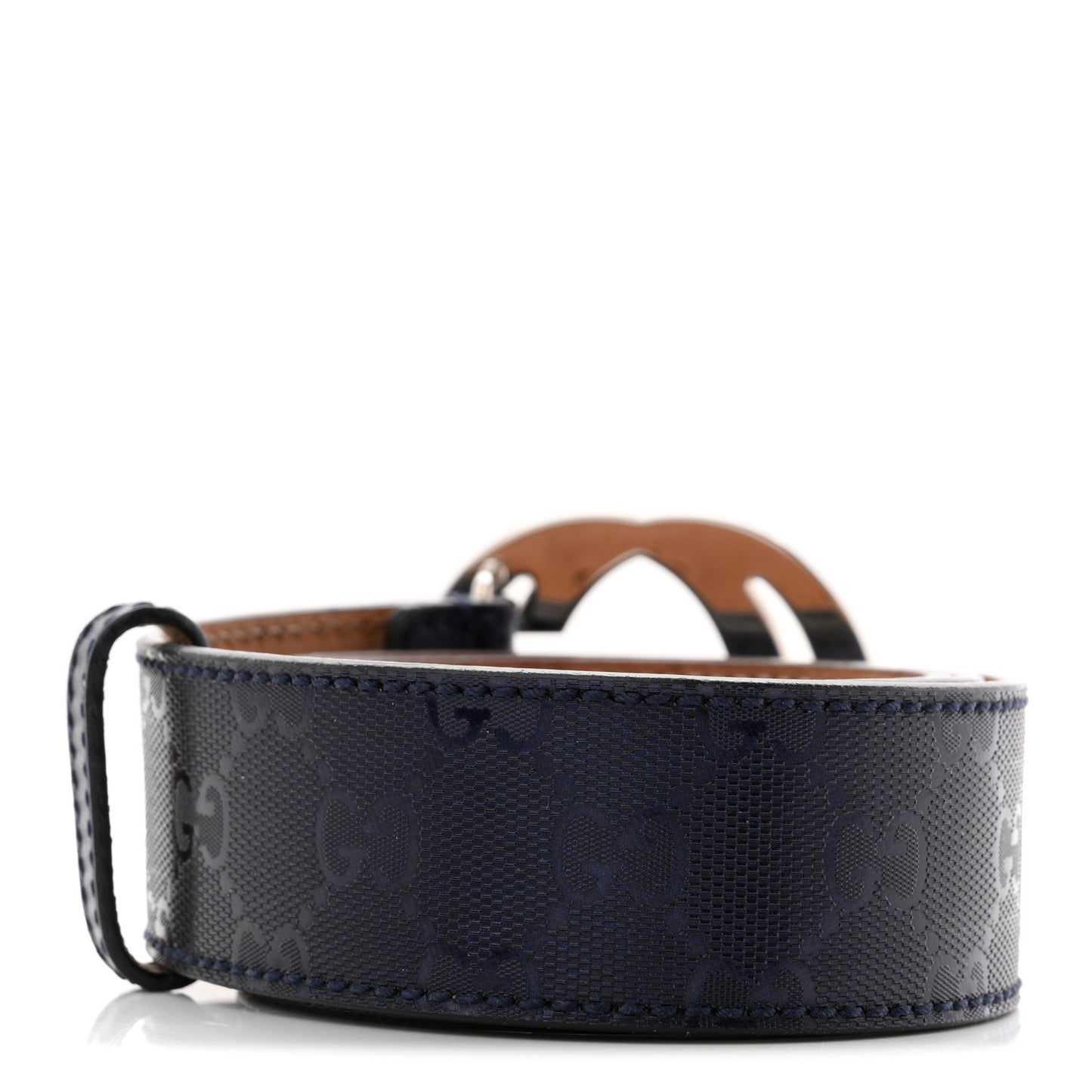 Imprime Monogram Interlocking G Belt 85 34 Navy