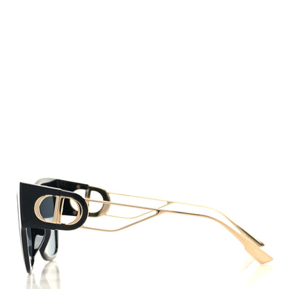 Christian Dior Rectangular 30 Montaigne 1 Sunglasses Black Gold 3 of 9