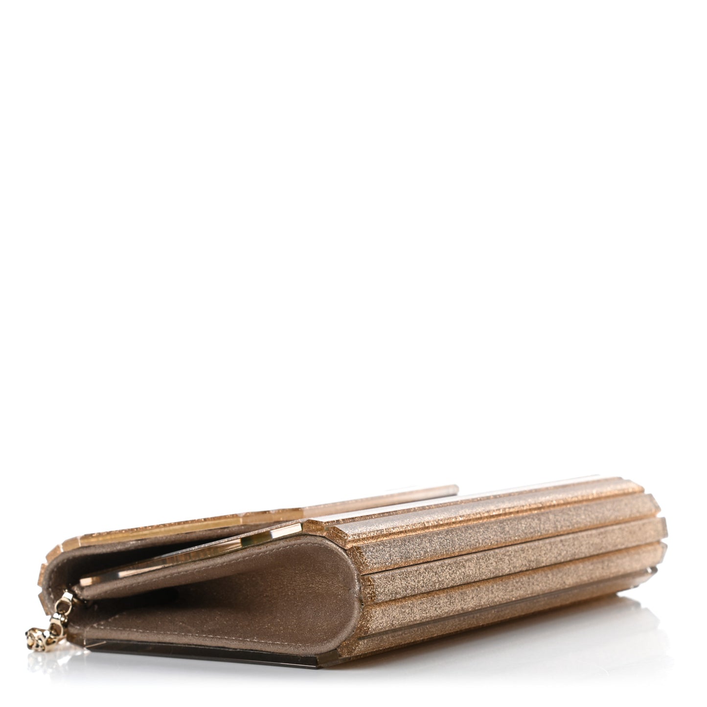 Acrylic Glitter Candy Clutch Gold