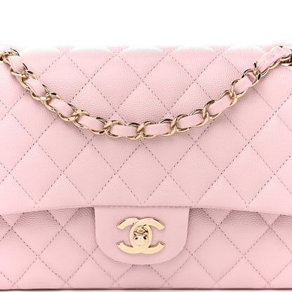 Chanel Caviar Quilted Medium Double Flap Light Pink 8 of 13
