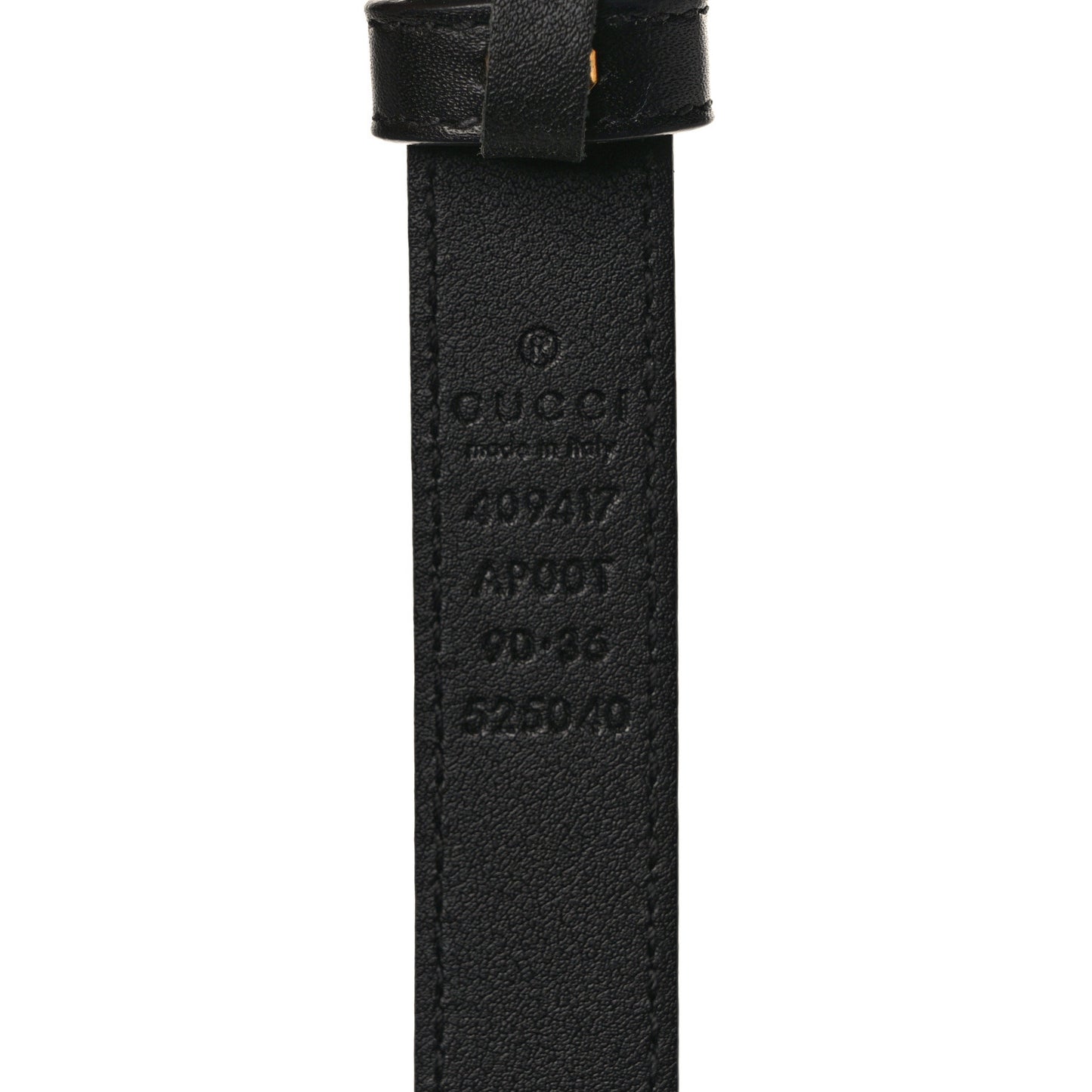 Calfskin Double G 20mm Belt 90 36 Black