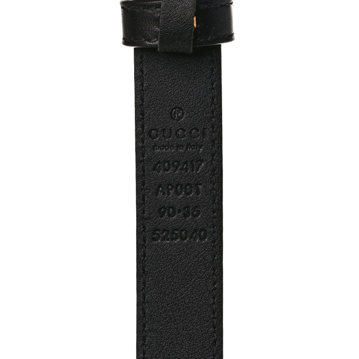 Gucci Calfskin Double G 20mm Belt 90 36 Black 3 of 4