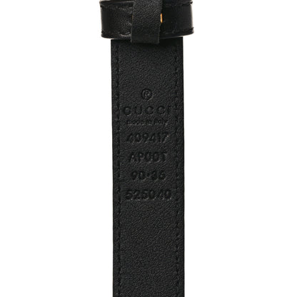Gucci Calfskin Double G 20mm Belt 90 36 Black 3 of 4