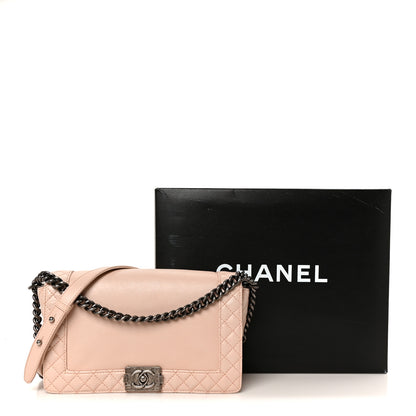 Chanel Calfskin New Medium Boy Reverso Flap Light Pink 12 of 12