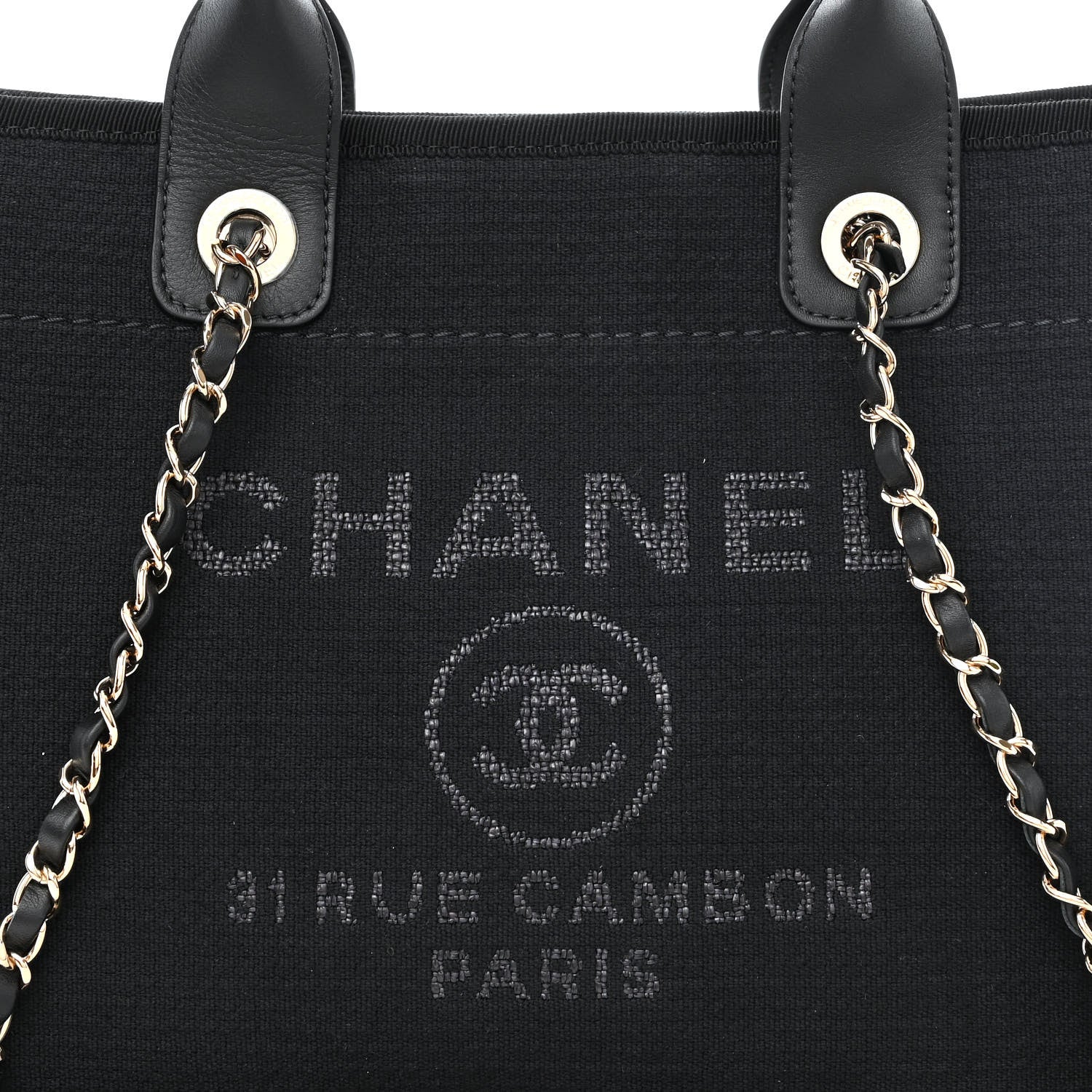 Chanel Mixed Fibers Small Deauville Tote Black 10 of 13